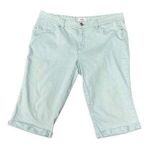 Royalty For Me - EC - Light Green Denim Shorts